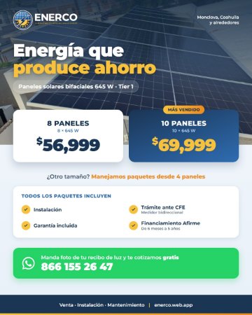 Flyer de precios de ENERCO